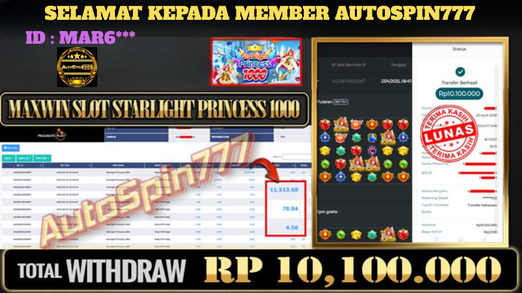 SELAMAT KEPADA MEMBER AUTOSPIN777